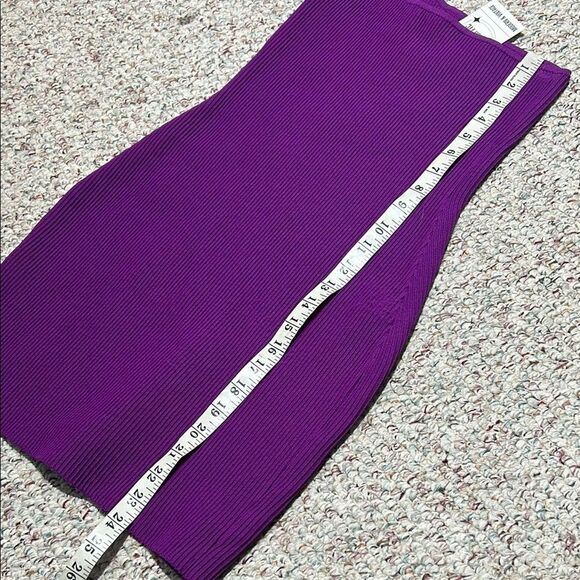 Babaton Purple One Shoulder Stretch Sculpt Knit Bodycon Mini Dress Size Small - Picture 7 of 10